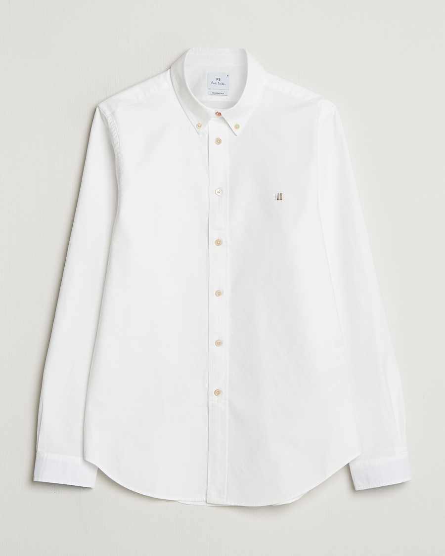 Uomini | Camicie | PS Paul Smith | Tailored Fit Embroidered Oxford Shirt White