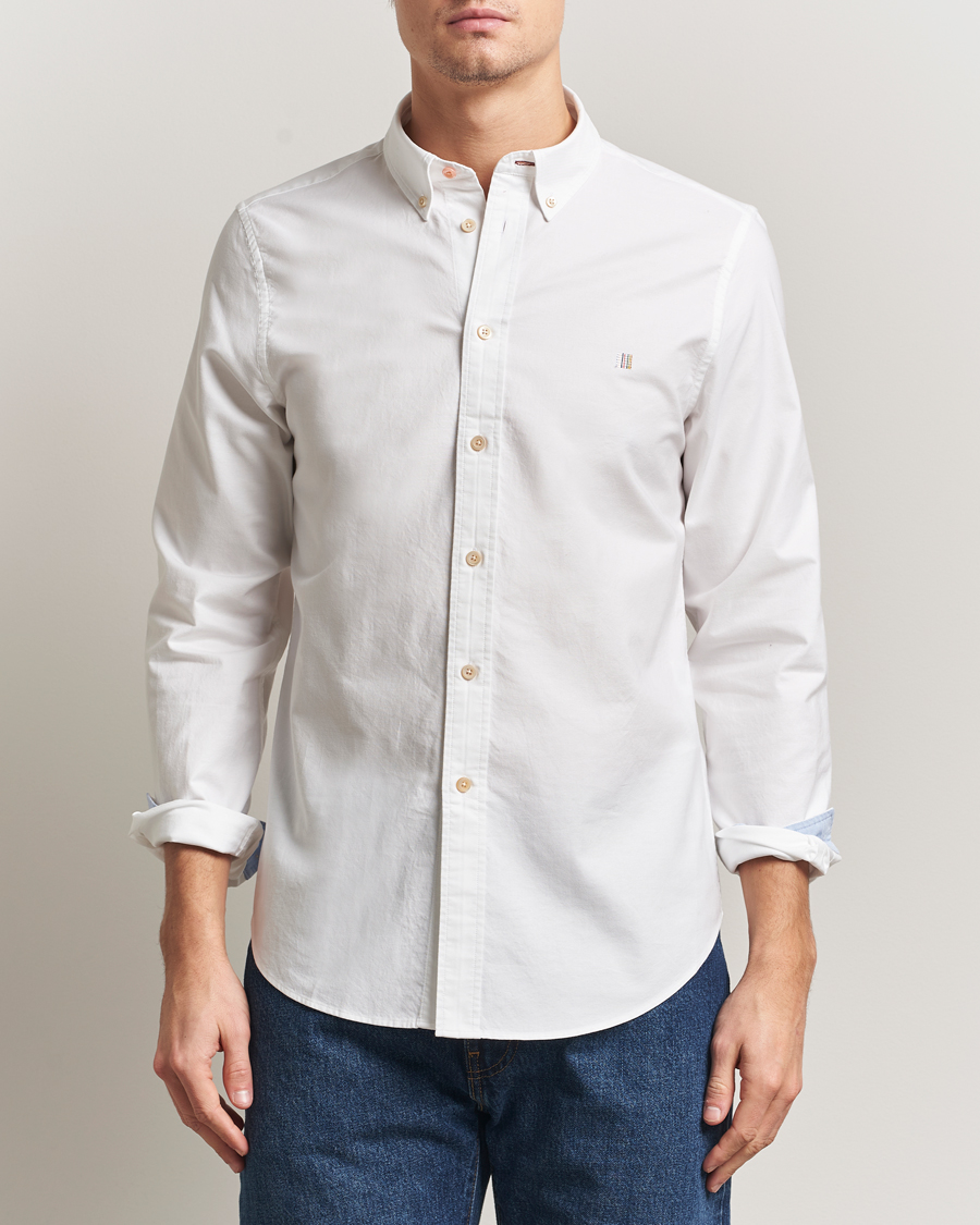 Uomini | Camicie | PS Paul Smith | Tailored Fit Embroidered Oxford Shirt White