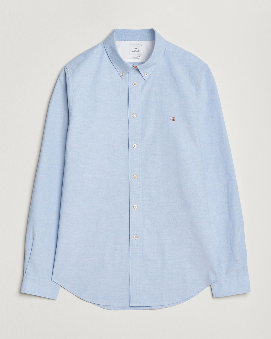 Uomini | Camicie | PS Paul Smith | Tailored Fit Embroidered Oxford Shirt Light Blue