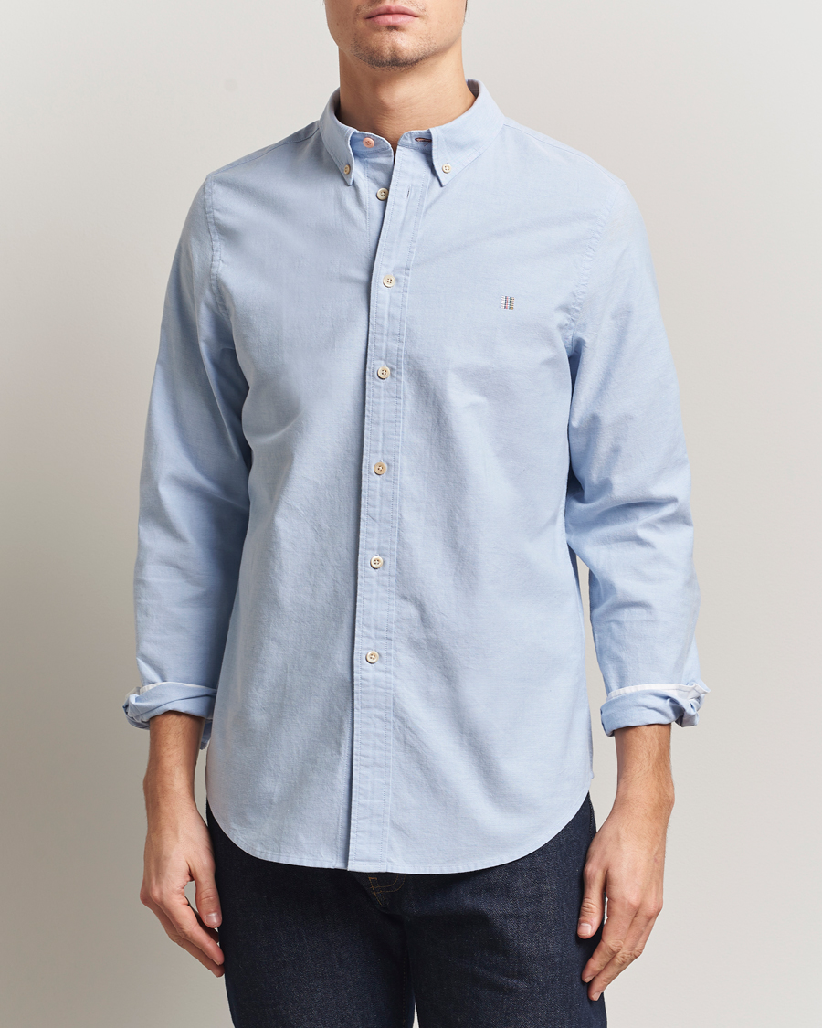 Uomini | Camicie | PS Paul Smith | Tailored Fit Embroidered Oxford Shirt Light Blue