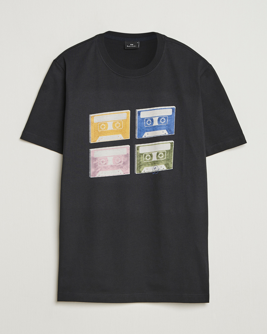 Uomini | T-shirt | PS Paul Smith | Tapes Printed T-Shirt Black