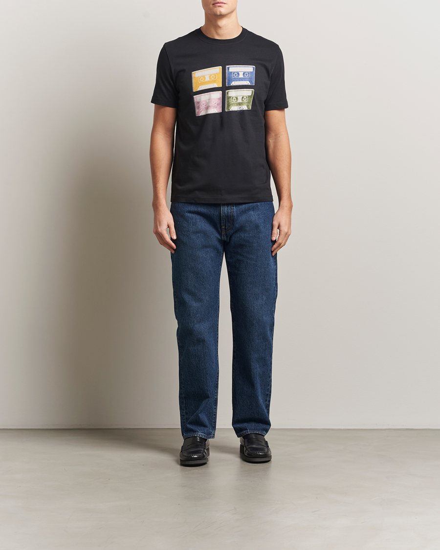 Uomini | T-shirt | PS Paul Smith | Tapes Printed T-Shirt Black