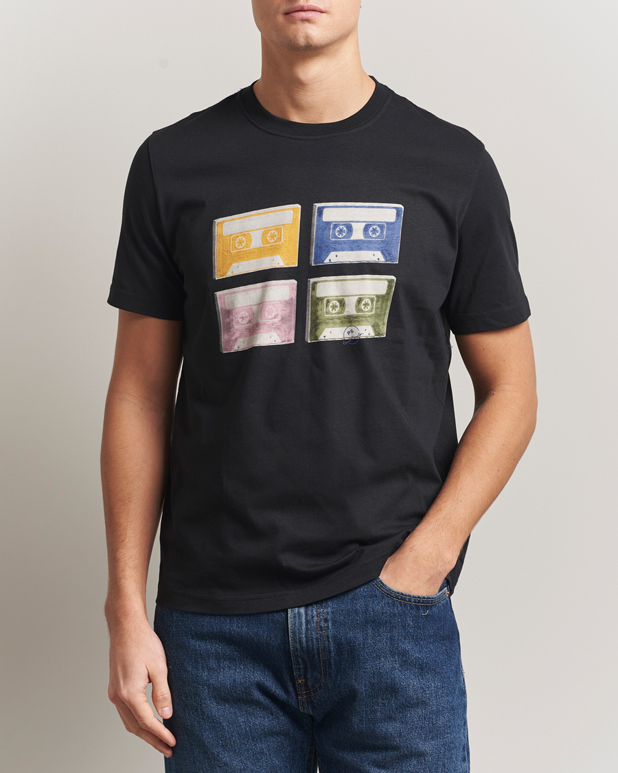 Uomini | T-shirt | PS Paul Smith | Tapes Printed T-Shirt Black