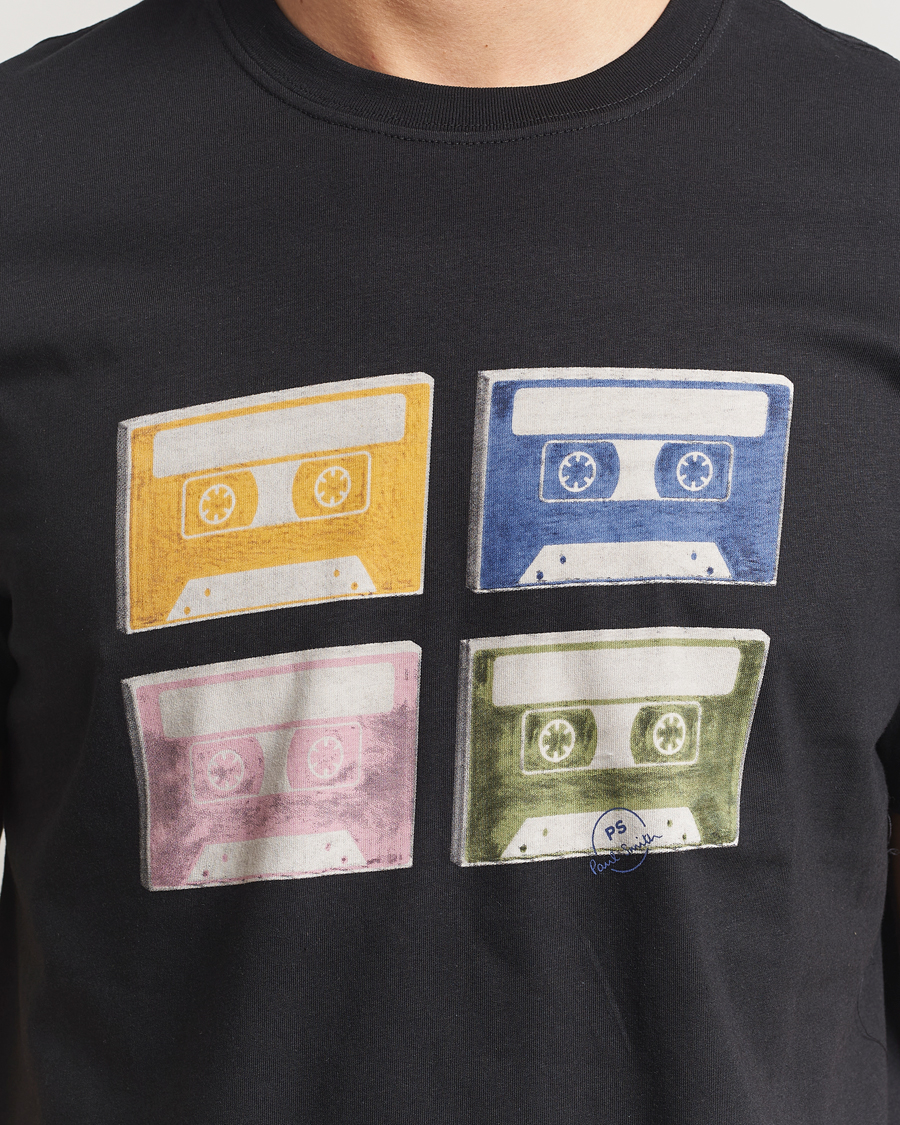 Uomini | T-shirt | PS Paul Smith | Tapes Printed T-Shirt Black