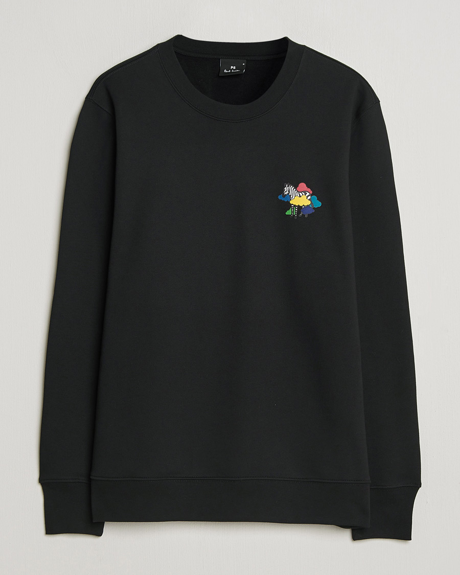 Uomini | Maglieria | PS Paul Smith | Cloud Zebra Printed Sweatshirt Black