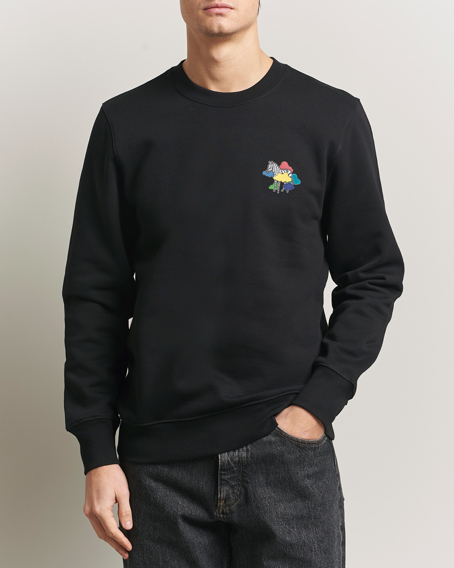 Uomini | Maglieria | PS Paul Smith | Cloud Zebra Printed Sweatshirt Black