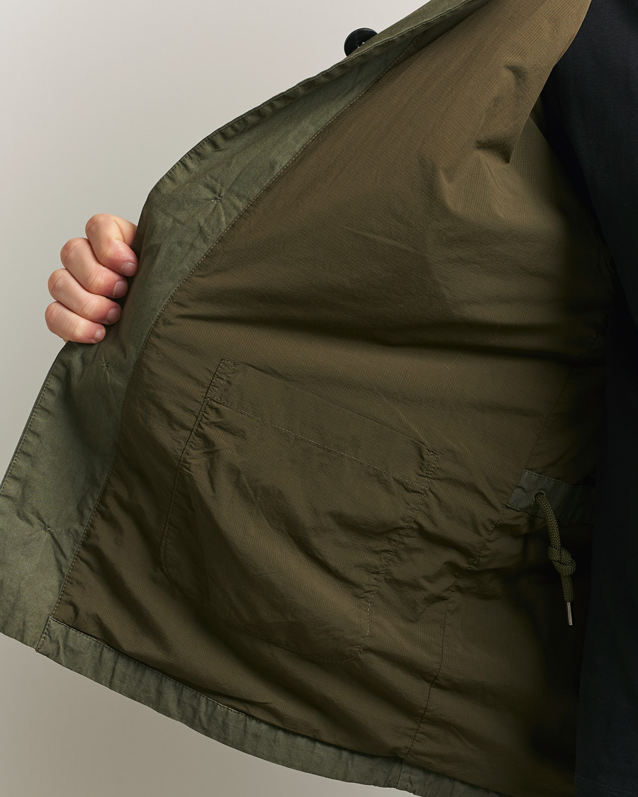 Uomini | Giacche | PS Paul Smith | Cotton Ripstop Hooded Jacket Dark Green