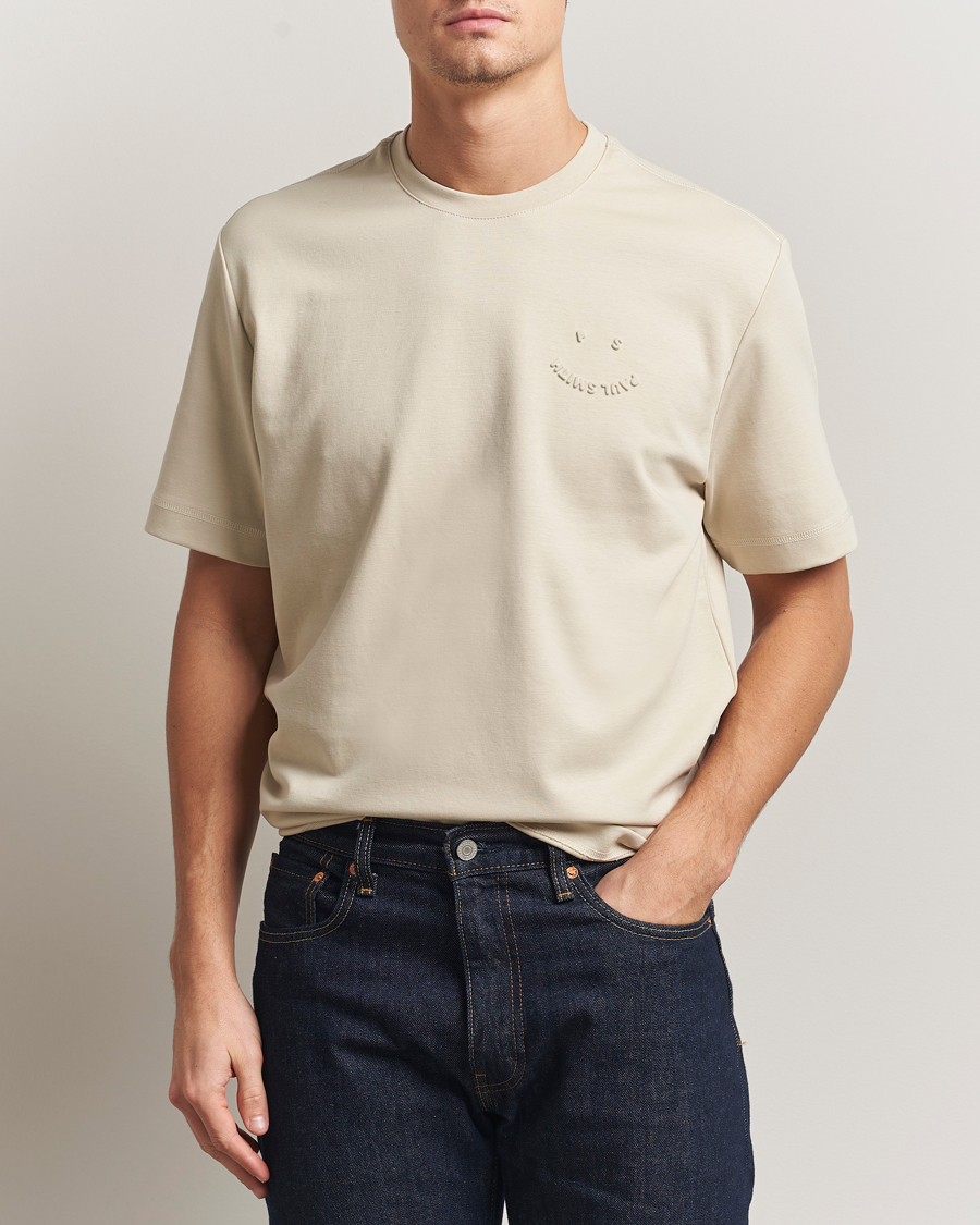 Uomini | T-shirt | PS Paul Smith | Casual Fit Happy T-Shirt Ecru