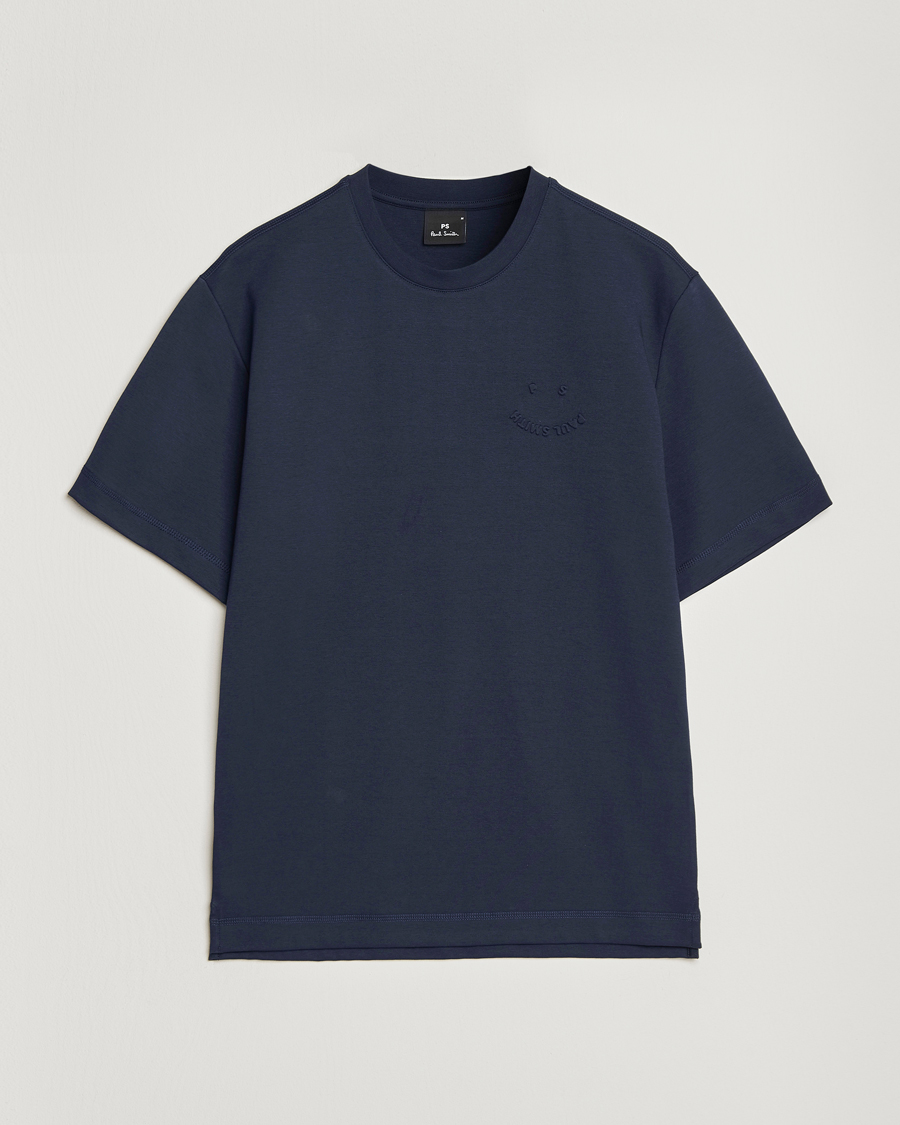 Uomini | T-shirt | PS Paul Smith | Casual Fit Happy T-Shirt Navy