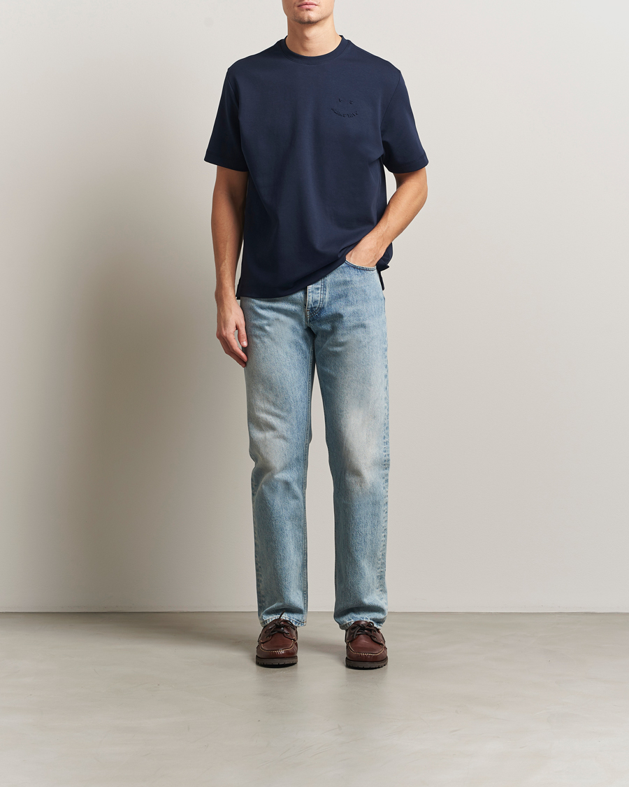 Uomini | T-shirt | PS Paul Smith | Casual Fit Happy T-Shirt Navy