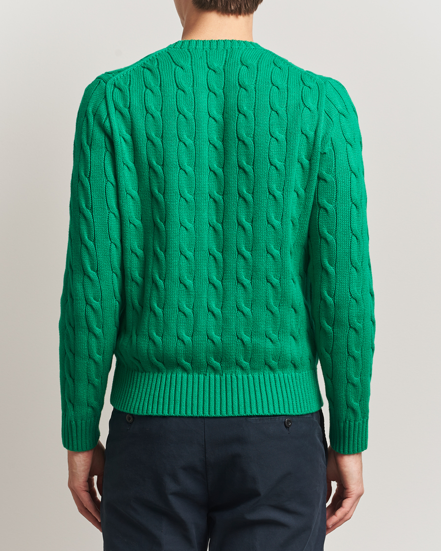 Uomini | Maglieria | Polo Ralph Lauren | Cotton Cable Flag Sweater Billiard Green