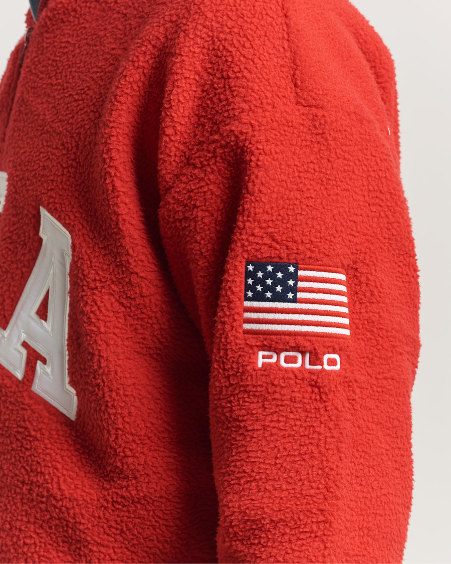 Uomini | Maglieria | Polo Ralph Lauren | Polar Half Zip USA Fleece RL 2000 Red