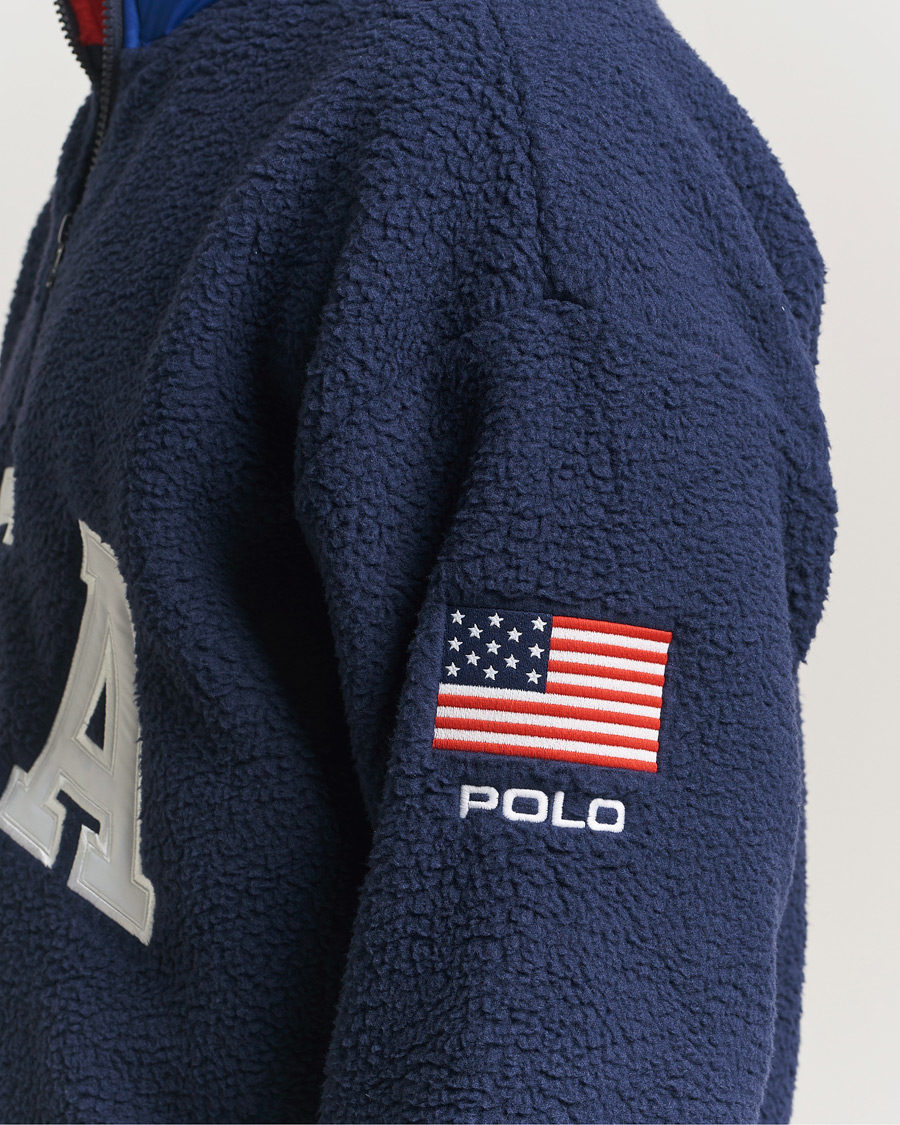 Uomini | Maglieria | Polo Ralph Lauren | Polar Half Zip USA Fleece Refined Navy