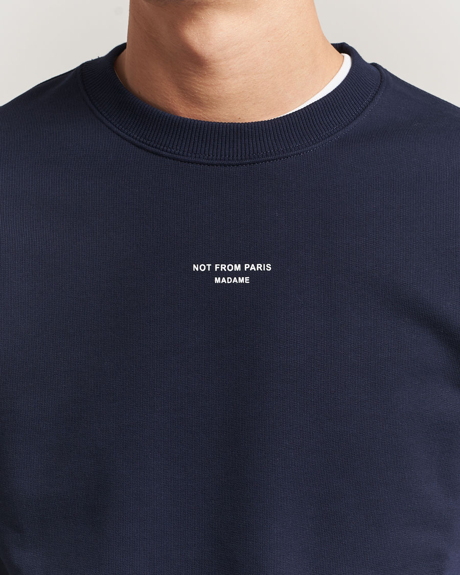 Uomini | Maglieria | Drôle de Monsieur | Classic Slogan Sweatshirt Navy