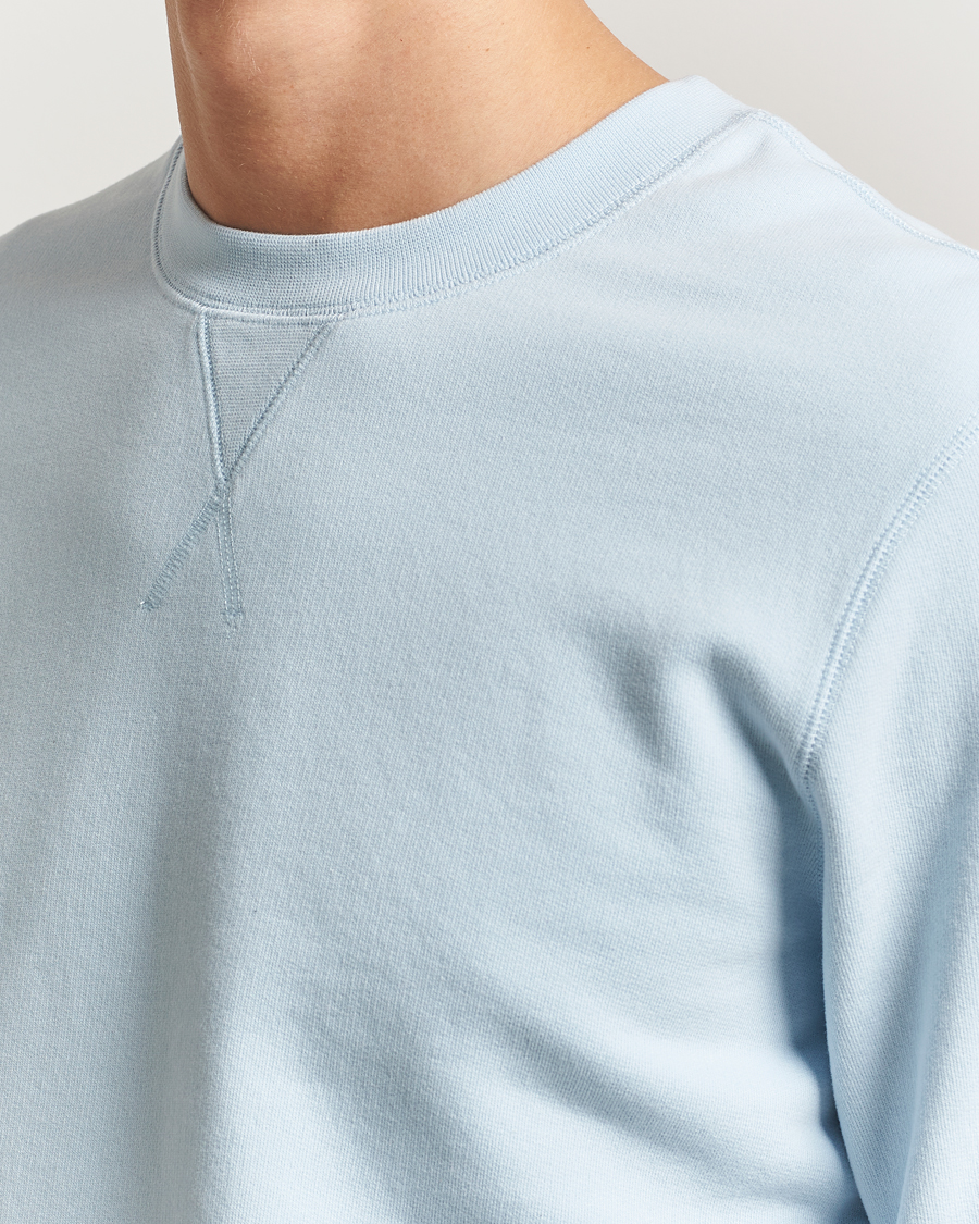 Uomini | Maglieria | Sunspel | Loopback Sweatshirt Frost Blue