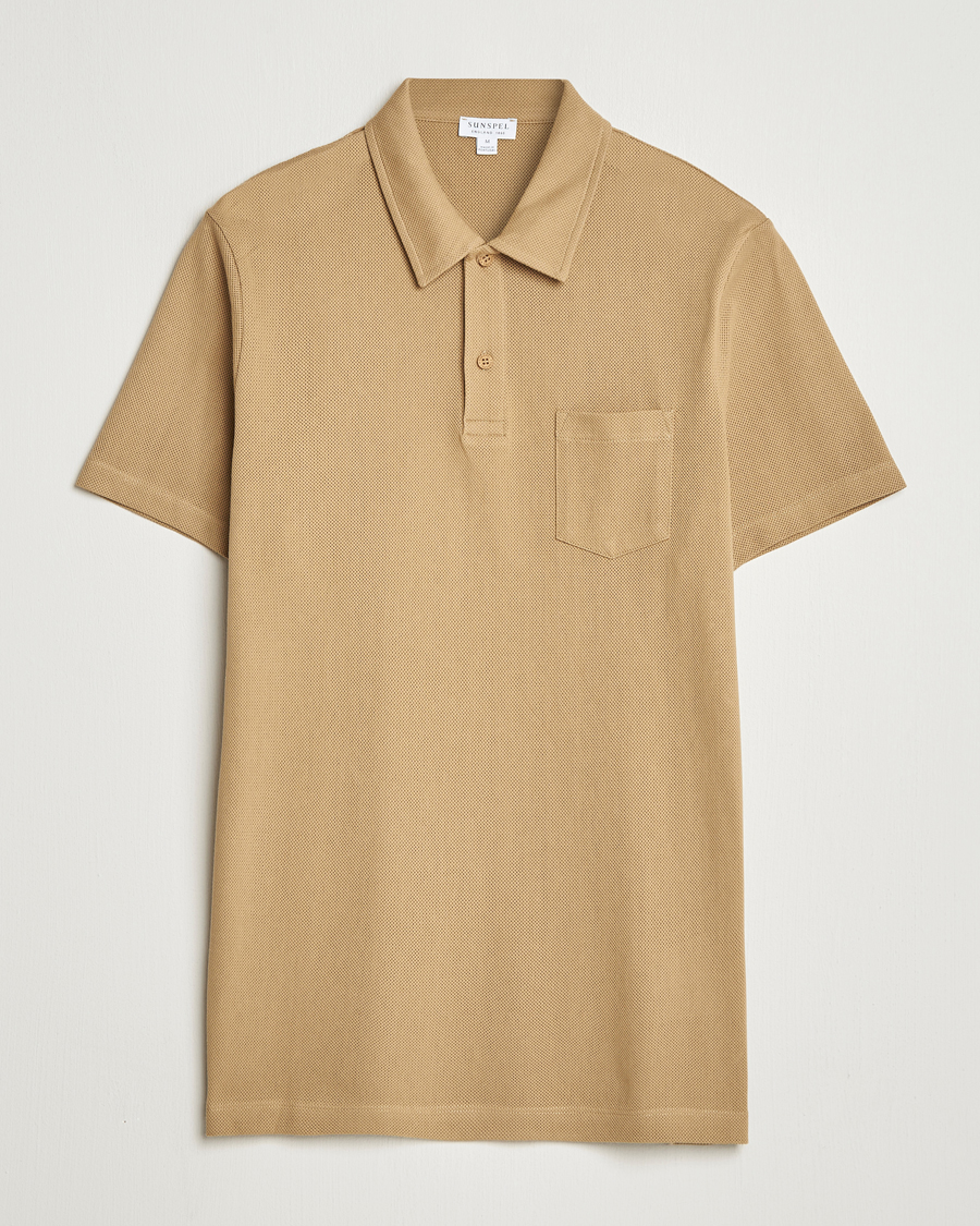 Uomini | Polo | Sunspel | Riviera Polo Shirt Tan