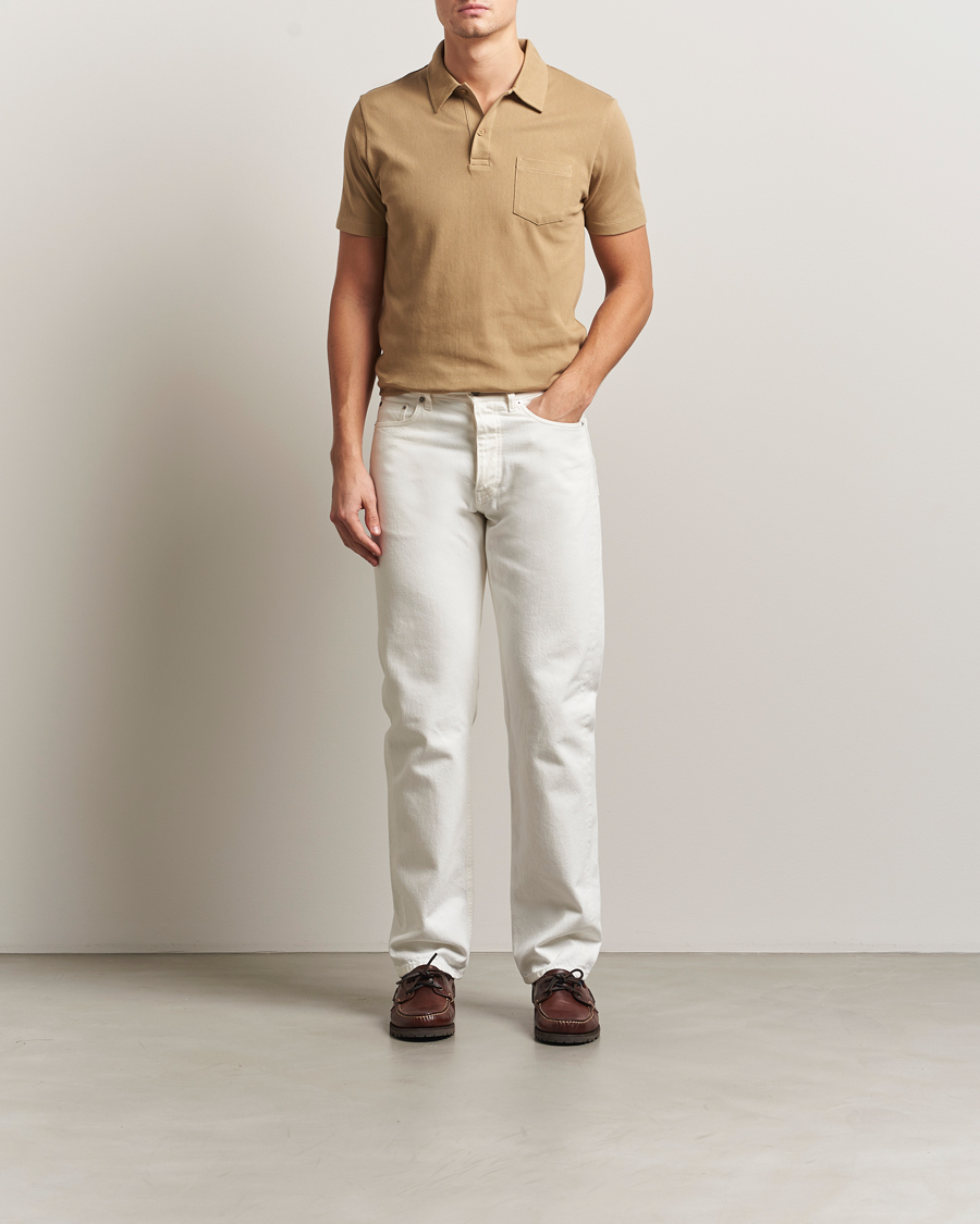 Uomini | Polo | Sunspel | Riviera Polo Shirt Tan