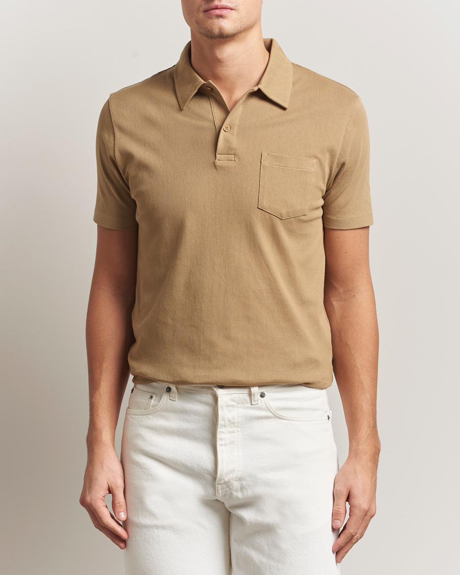 Uomini | Polo | Sunspel | Riviera Polo Shirt Tan