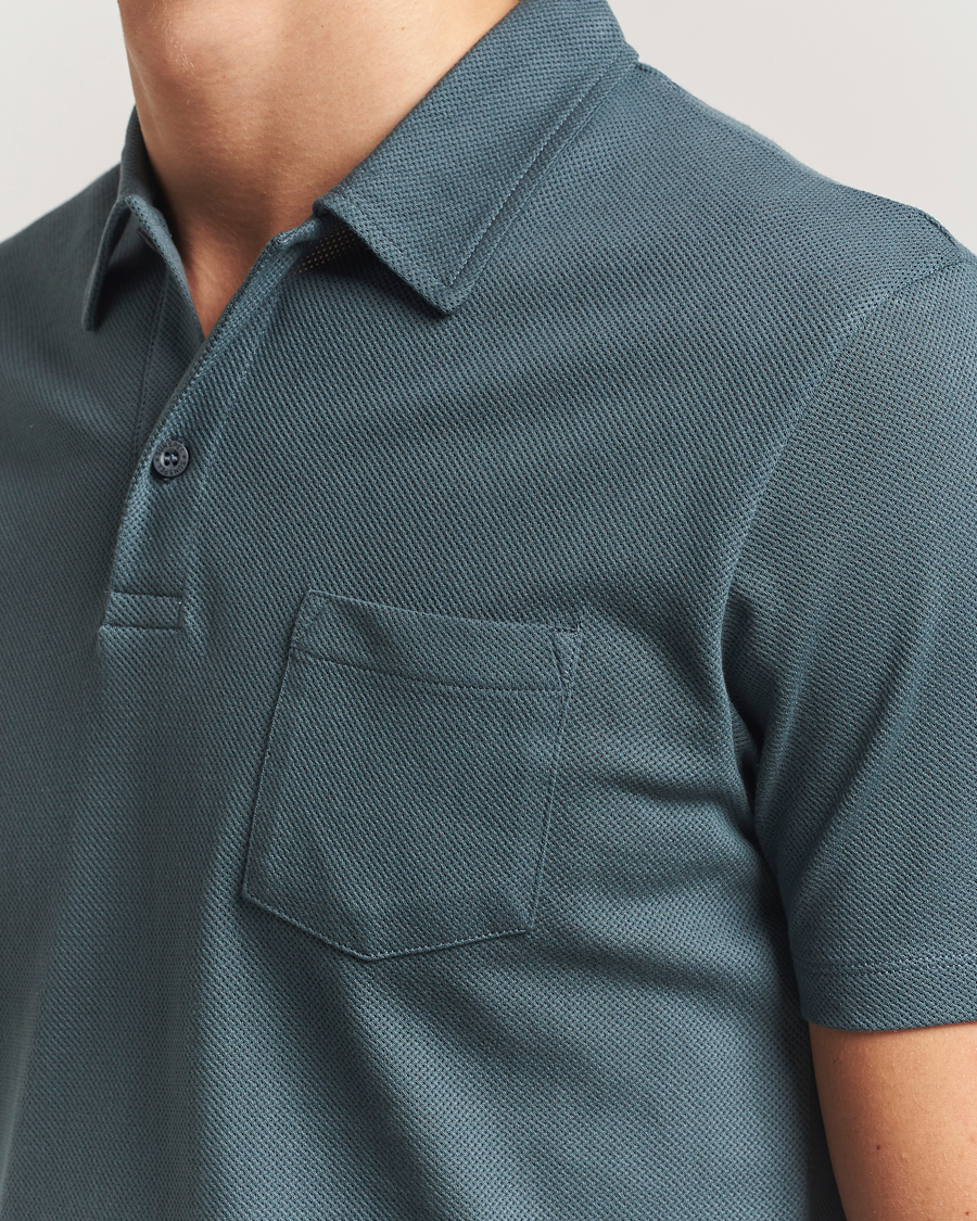 Uomini | Polo | Sunspel | Riviera Polo Shirt Dark Petrol