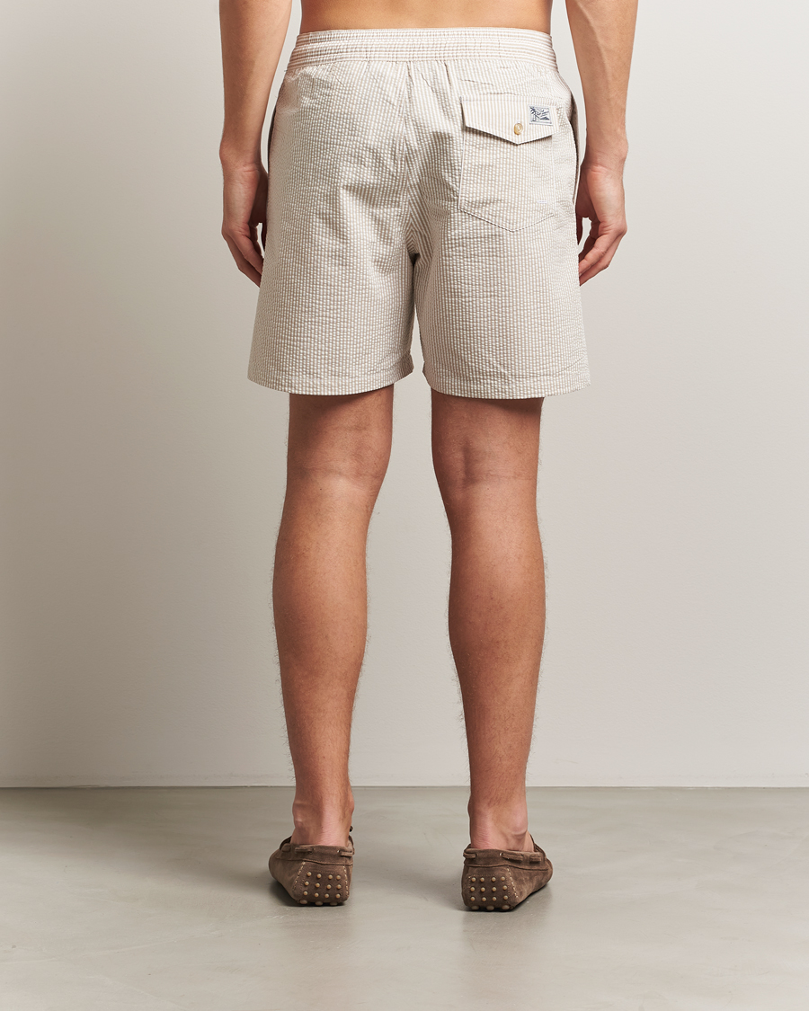 Uomini | Costumi da bagno | Polo Ralph Lauren | Traveler Mid Trunk Seersucker Coastal Beige