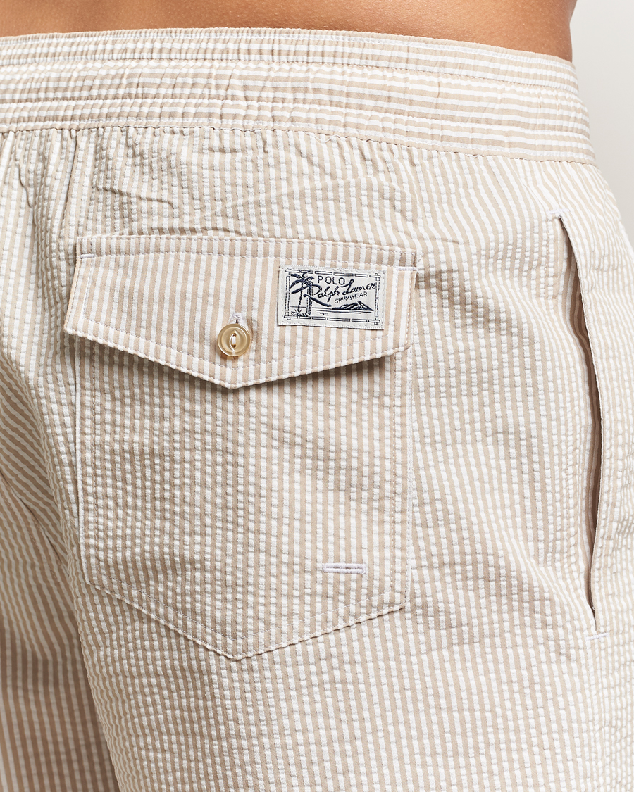 Uomini | Costumi da bagno | Polo Ralph Lauren | Traveler Mid Trunk Seersucker Coastal Beige