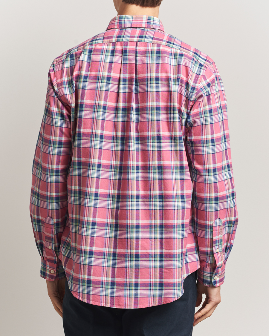 Uomini | Camicie | Polo Ralph Lauren | Custom Fit Oxford Checked Shirt Pink/Blue