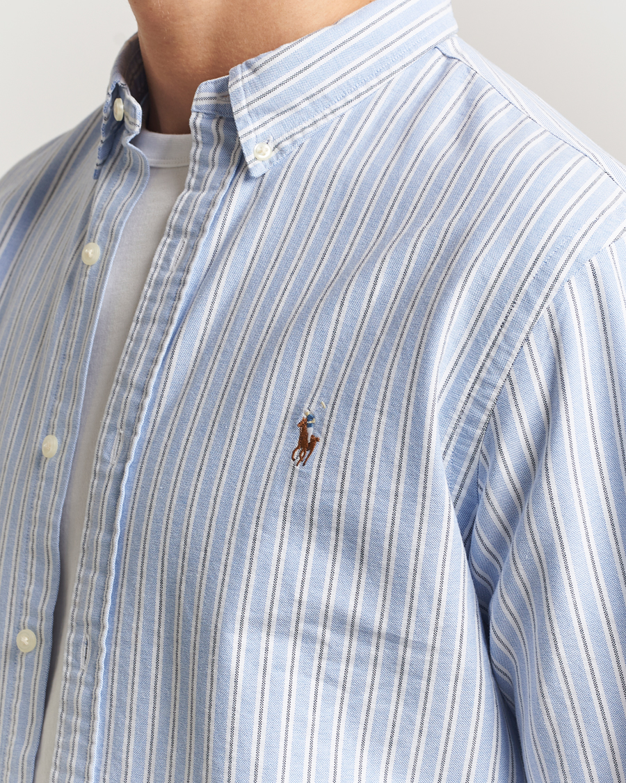 Uomini | Camicie | Polo Ralph Lauren | Slim Fit Oxford Striped Shirt Light Blue/White