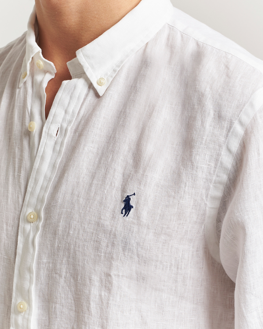 Uomini | Camicie | Polo Ralph Lauren | Slim Fit Linen Shirt White