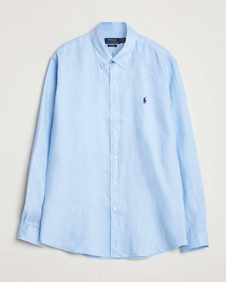 Uomini | Camicie | Polo Ralph Lauren | Custom Fit Linen Shirt Office Blue