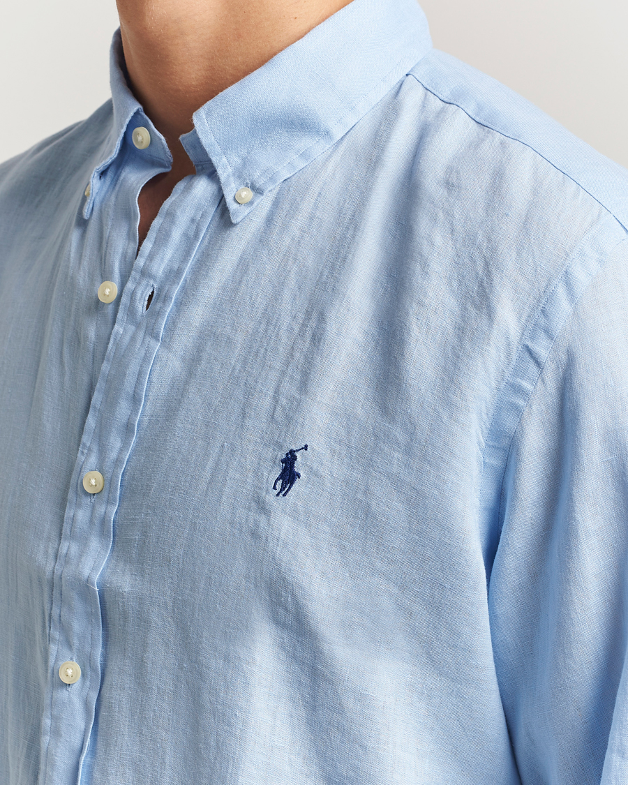 Uomini | Camicie | Polo Ralph Lauren | Custom Fit Linen Shirt Office Blue
