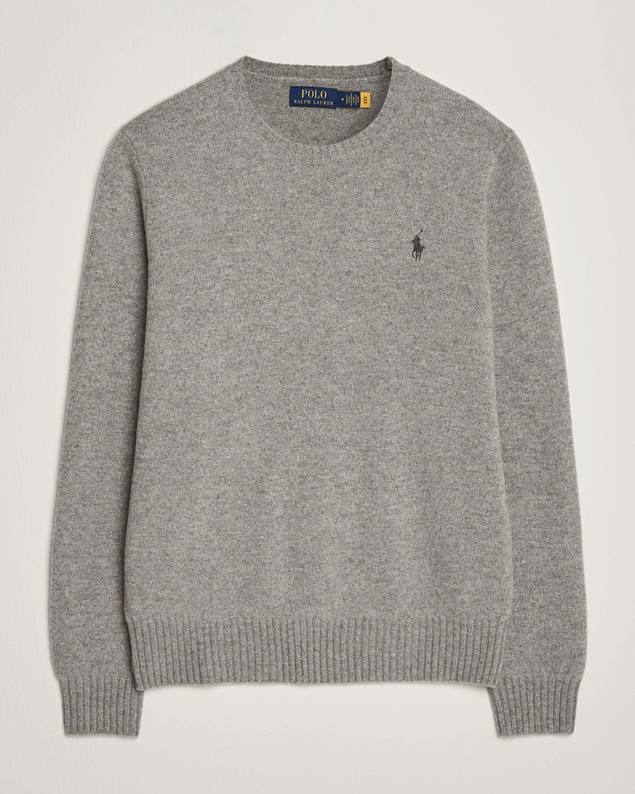 Uomini | Maglieria | Polo Ralph Lauren | Wool/Cashmere Crew Neck Fawn Grey Heather