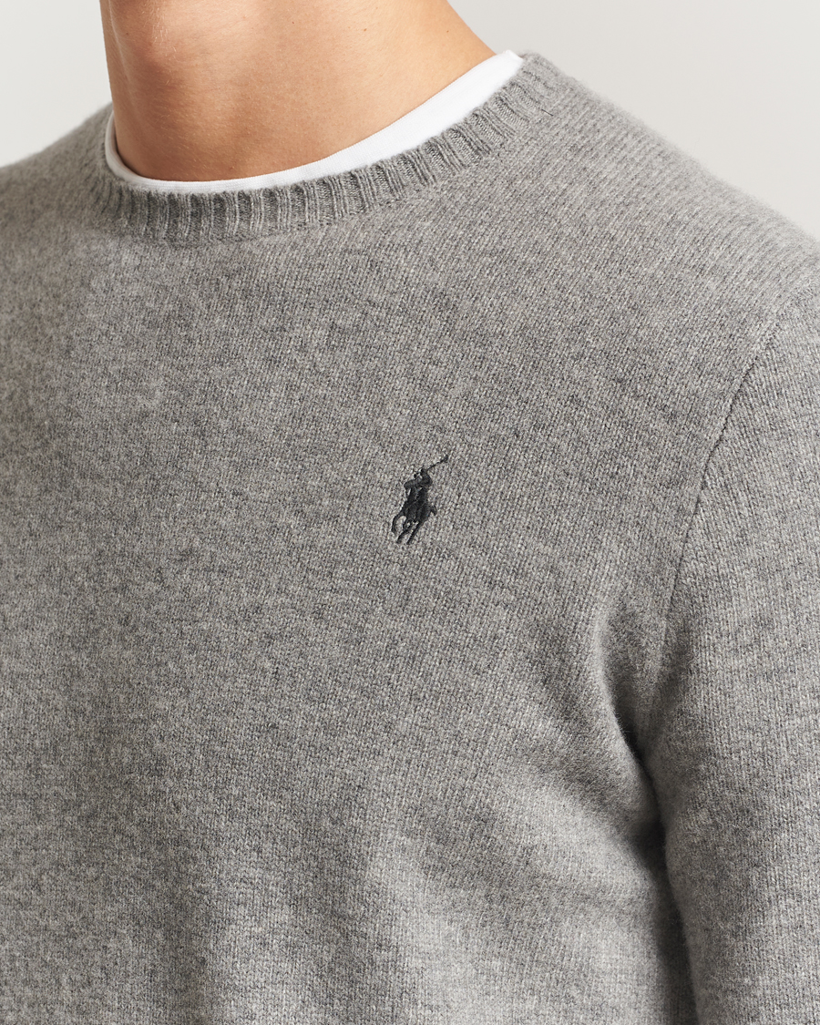 Uomini | Maglieria | Polo Ralph Lauren | Wool/Cashmere Crew Neck Fawn Grey Heather