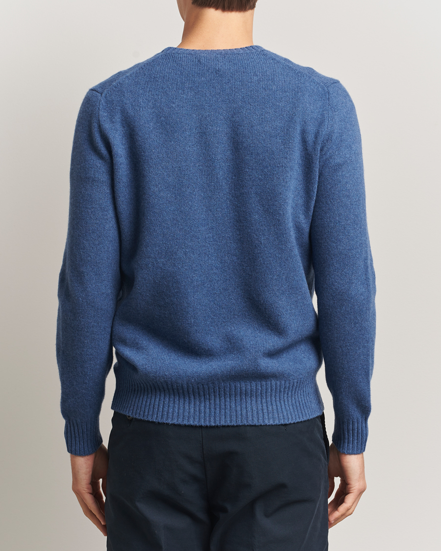 Uomini | Maglieria | Polo Ralph Lauren | Wool/Cashmere Crew Neck Seasalt Blue Heather