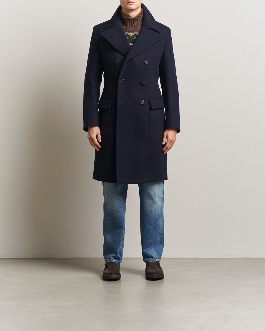 Uomini | Giacche | Polo Ralph Lauren | Double Breasted Top Wool Coat Navy