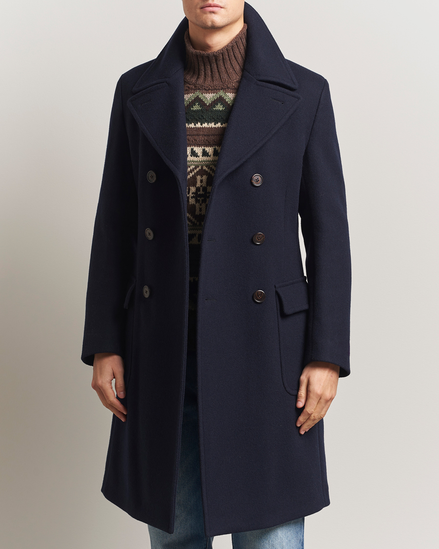 Uomini | Giacche | Polo Ralph Lauren | Double Breasted Top Wool Coat Navy
