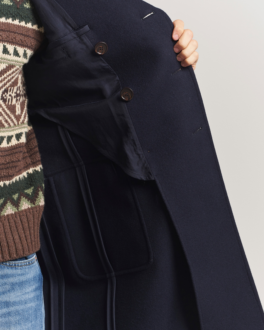 Uomini | Giacche | Polo Ralph Lauren | Double Breasted Top Wool Coat Navy