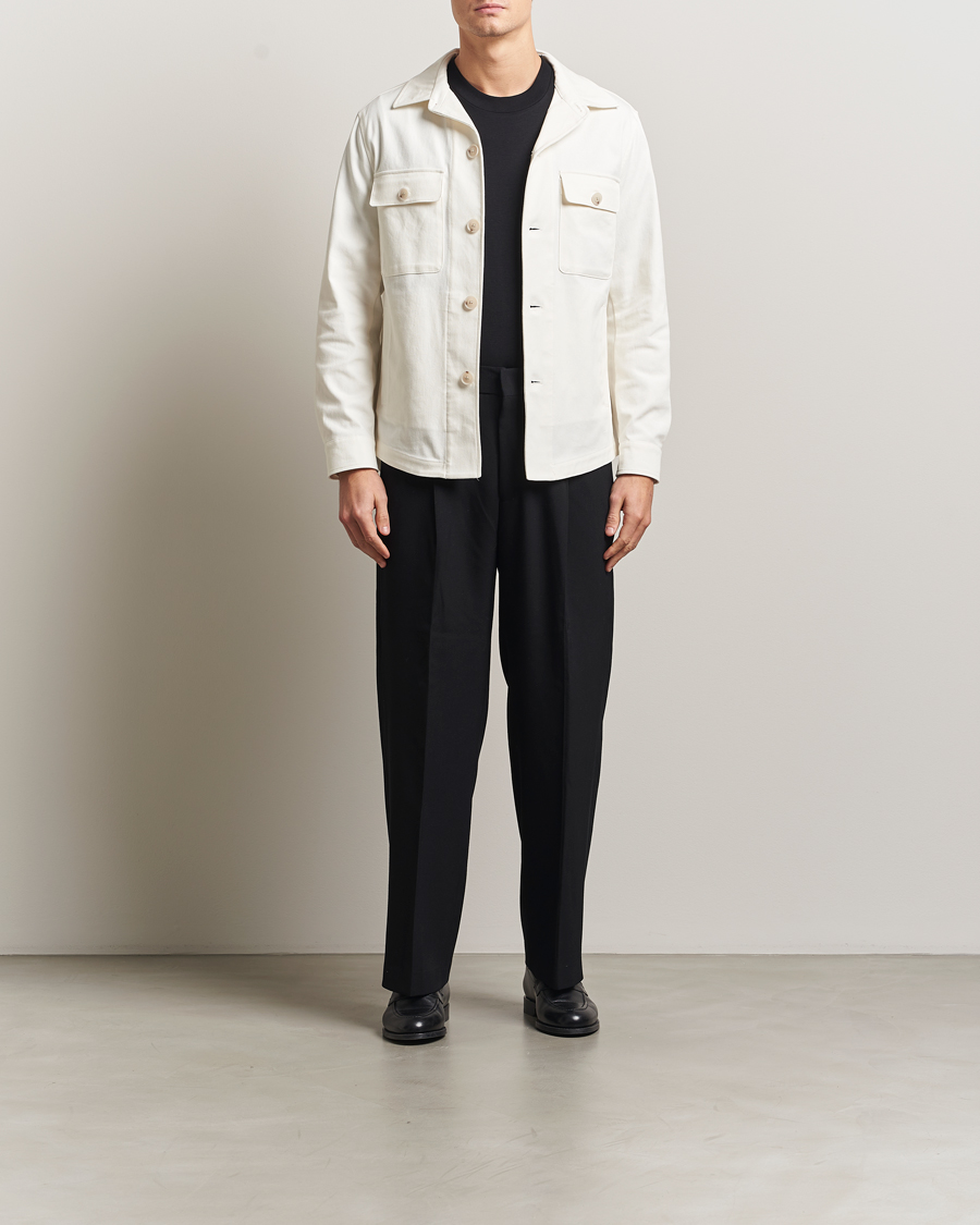 Uomini | Camicie | BOSS BLACK | Carper Cotton Twill Overshirt Natural