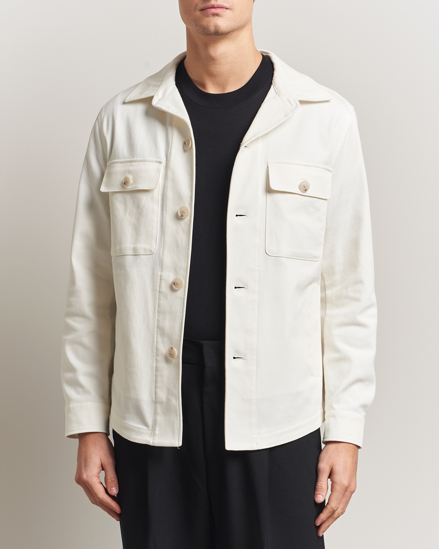 Uomini | Camicie | BOSS BLACK | Carper Cotton Twill Overshirt Natural