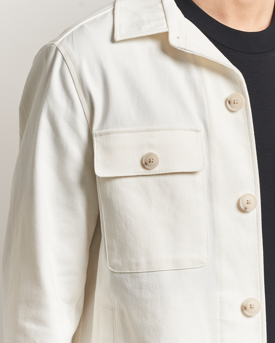 Uomini | Camicie | BOSS BLACK | Carper Cotton Twill Overshirt Natural