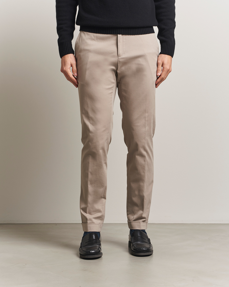 Uomini | Pantaloni | BOSS BLACK | Genius Cotton Trousers Beige
