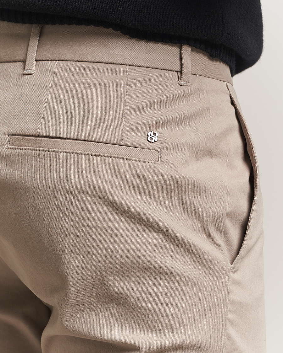 Uomini | Pantaloni | BOSS BLACK | Genius Cotton Trousers Beige