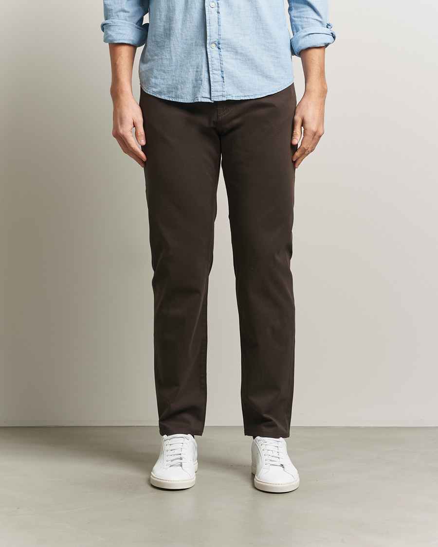 Uomini | Pantaloni | BOSS BLACK | Re.Maine Cotton 5-Pocket Pants Dark Brown