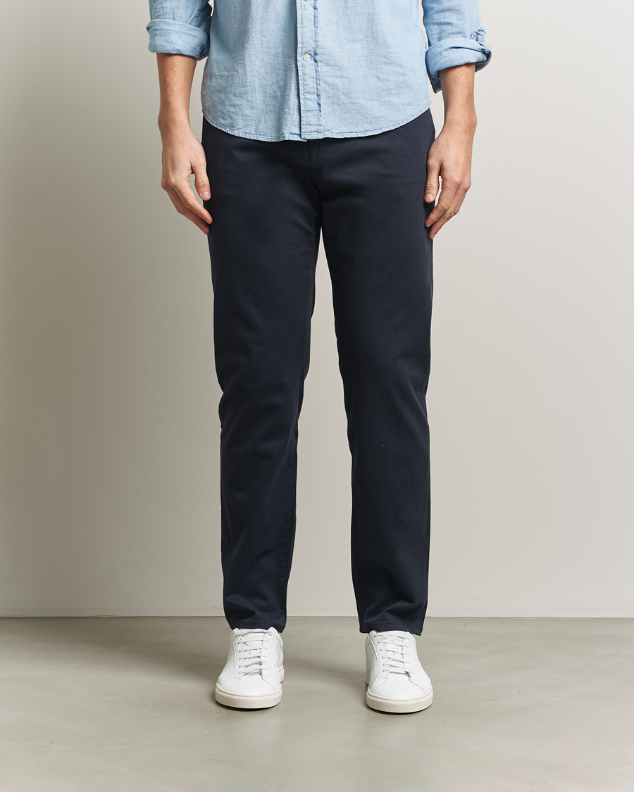 Uomini | Pantaloni | BOSS BLACK | Re.Maine Cotton 5-Pocket Pants Dark Blue