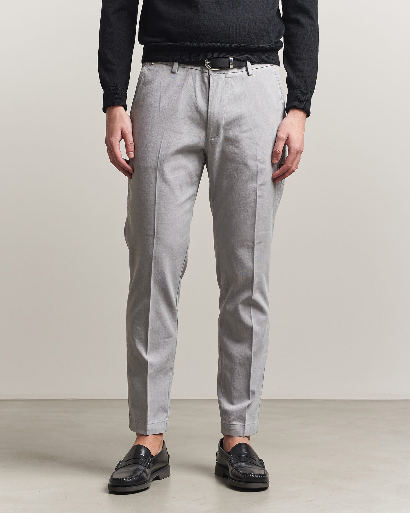 Uomini | Pantaloni | BOSS BLACK | Kaiton Structured Chinos Silver