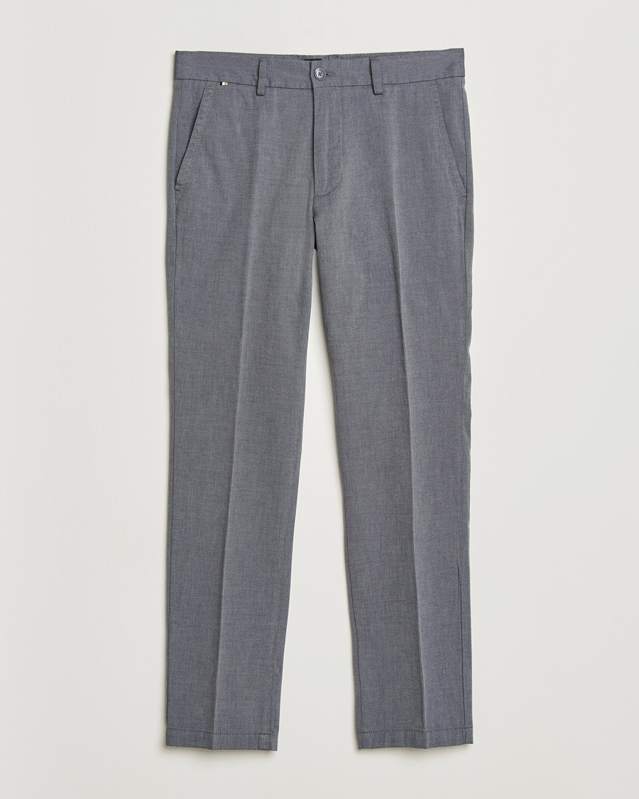 Uomini | Pantaloni | BOSS BLACK | Kaiton Structured Chinos Dark Blue