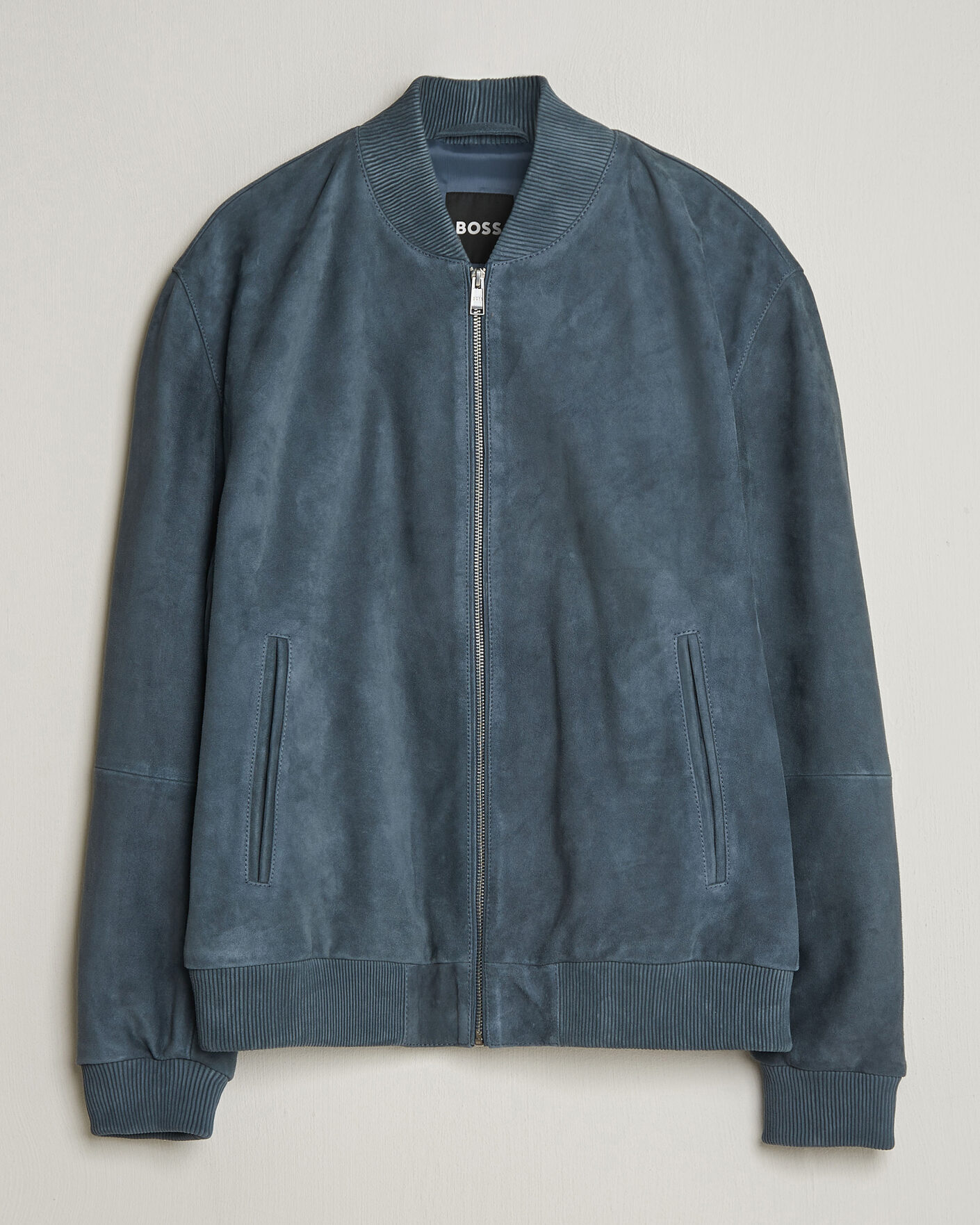 Uomini | Giacche | BOSS BLACK | Muller Suede Jacket Open Blue