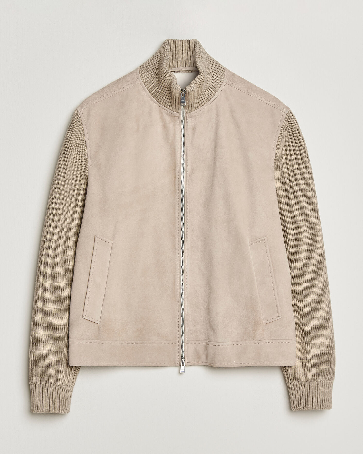 Uomini | Giacche | BOSS BLACK | Maven Suede Hybrid Jacket Open White