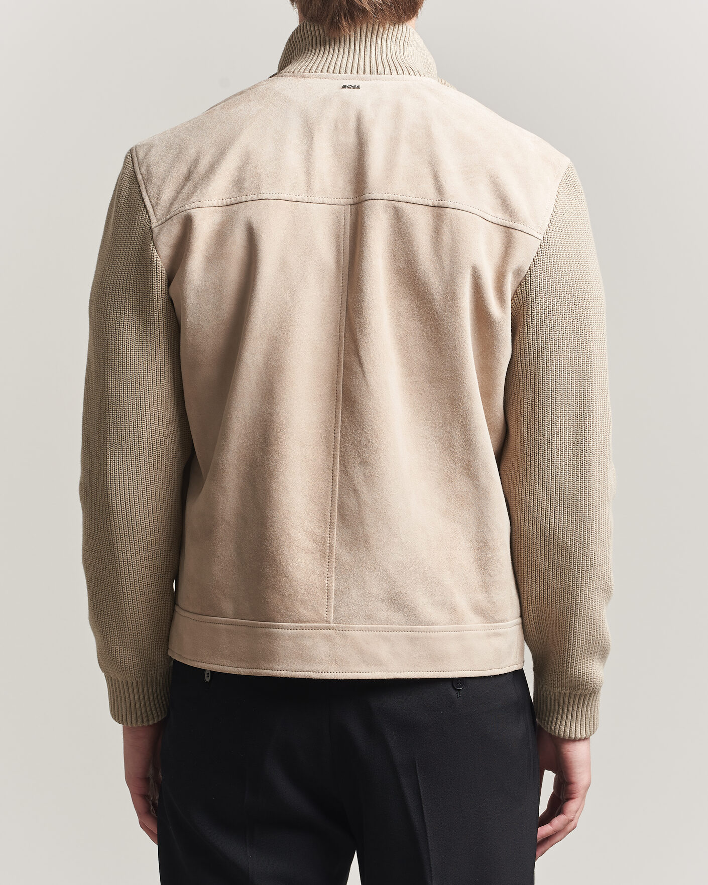 Uomini | Giacche | BOSS BLACK | Maven Suede Hybrid Jacket Open White