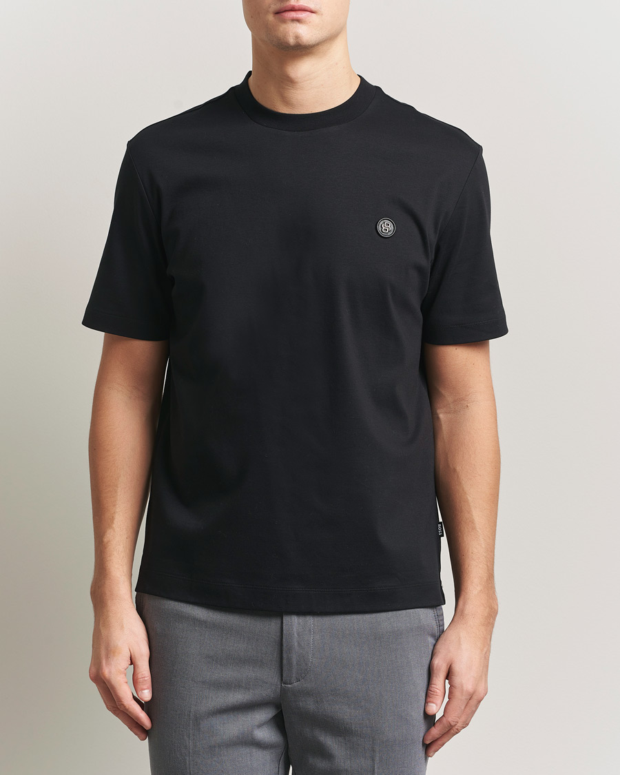 Uomini | T-shirt | BOSS BLACK | Taut Regular Fit T-Shirt Black