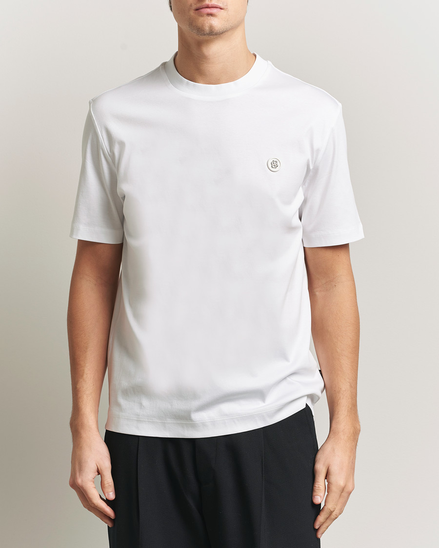 Uomini | T-shirt | BOSS BLACK | Taut Regular Fit T-Shirt White